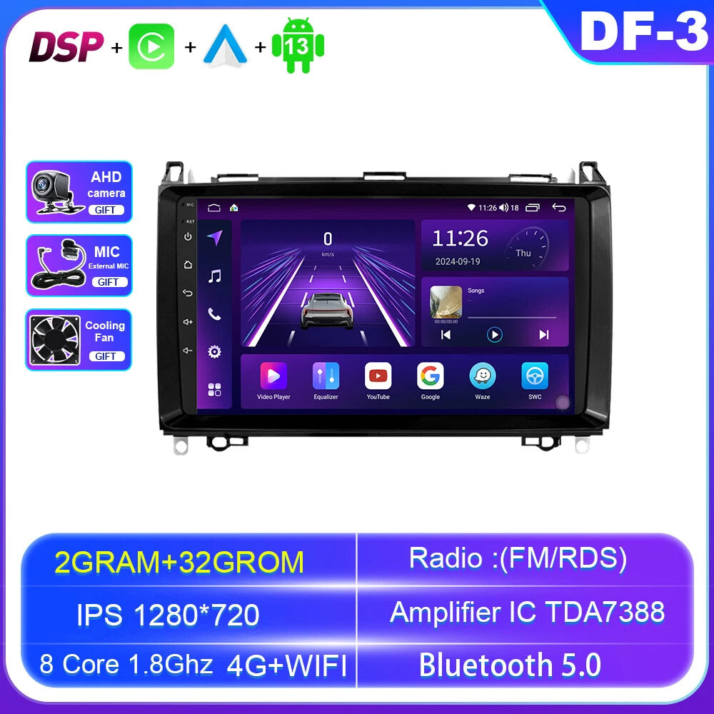 Car Radio for Mercedes for Benz AB Class Android Auto Carplay GPS Multimedia Player