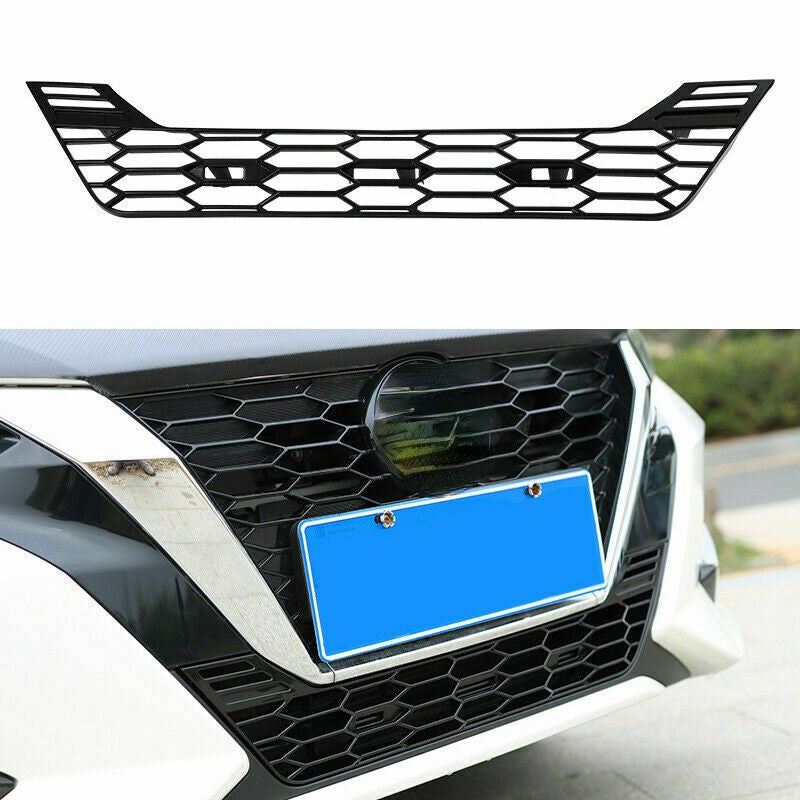 for Nissan Sentra 2020-2023 Gloss Black Front Bumper Lower Honeycomb Grille Trim