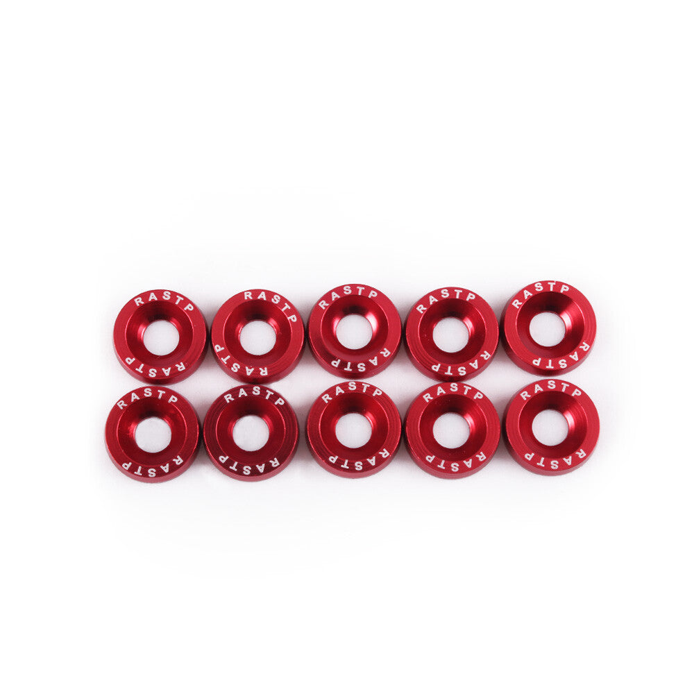 Aluminum 10Pcs Fender Washers Bumper Flat Head Washers M6 Bolt