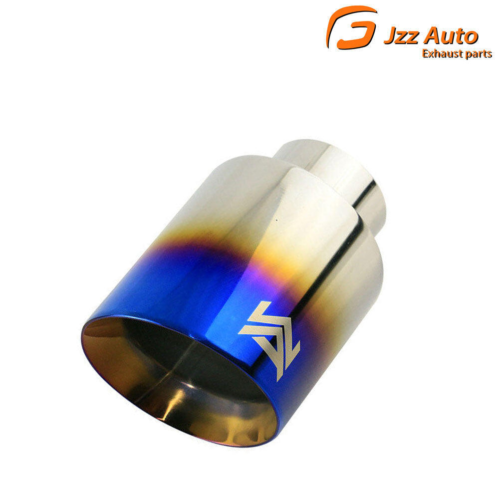 Piece Blue Universal 2.5'' inlet 4'' outlet Exhaust End Tips Muffler Tips Slant