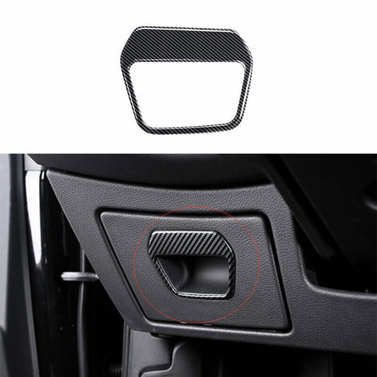 for Audi A6 A7 2019-24 Carbon Fiber Look Main driver Storage Box Handle Sticker