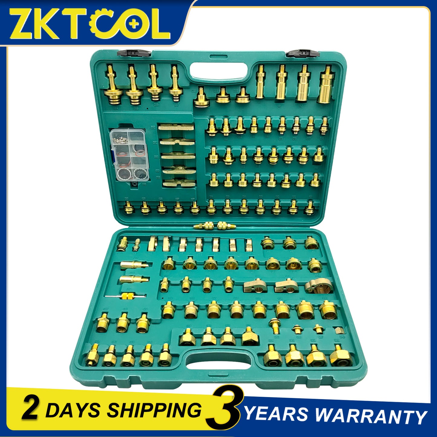 114pcs Automotive Air Conditioning Leakage Brass Connector Repair Tool