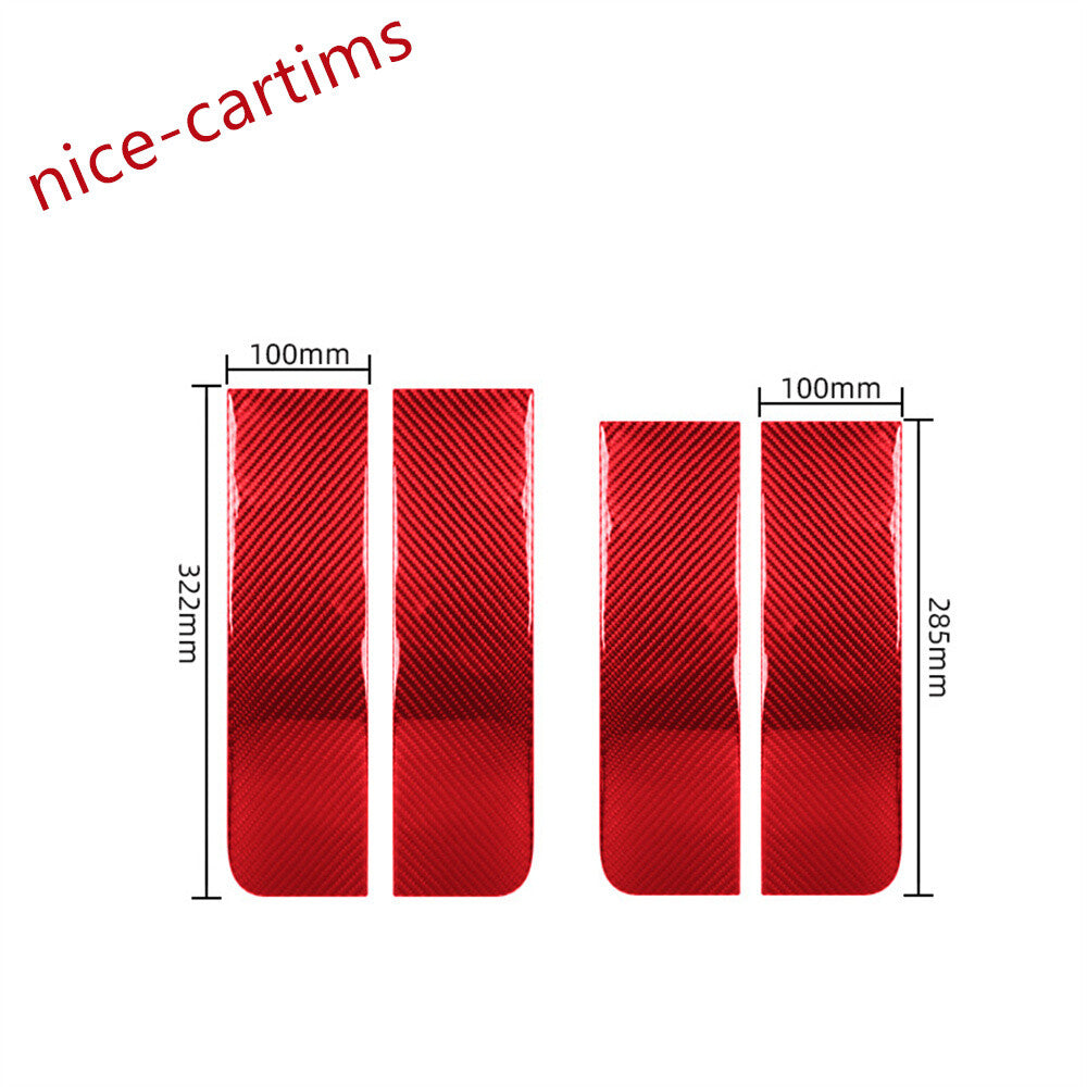for Ford F150 2009-14Red Carbon Fiber Interior Side Door Panel Decorative Trim B