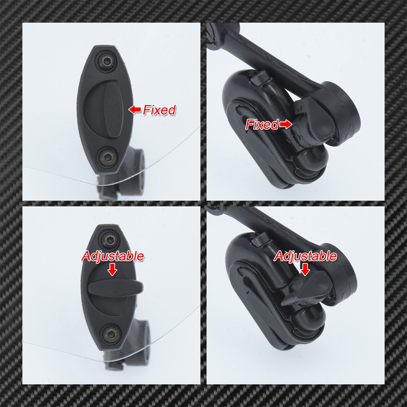 Motorcycle Clip On Adjustable Windshield Spoiler Windscreen Extension Deflector