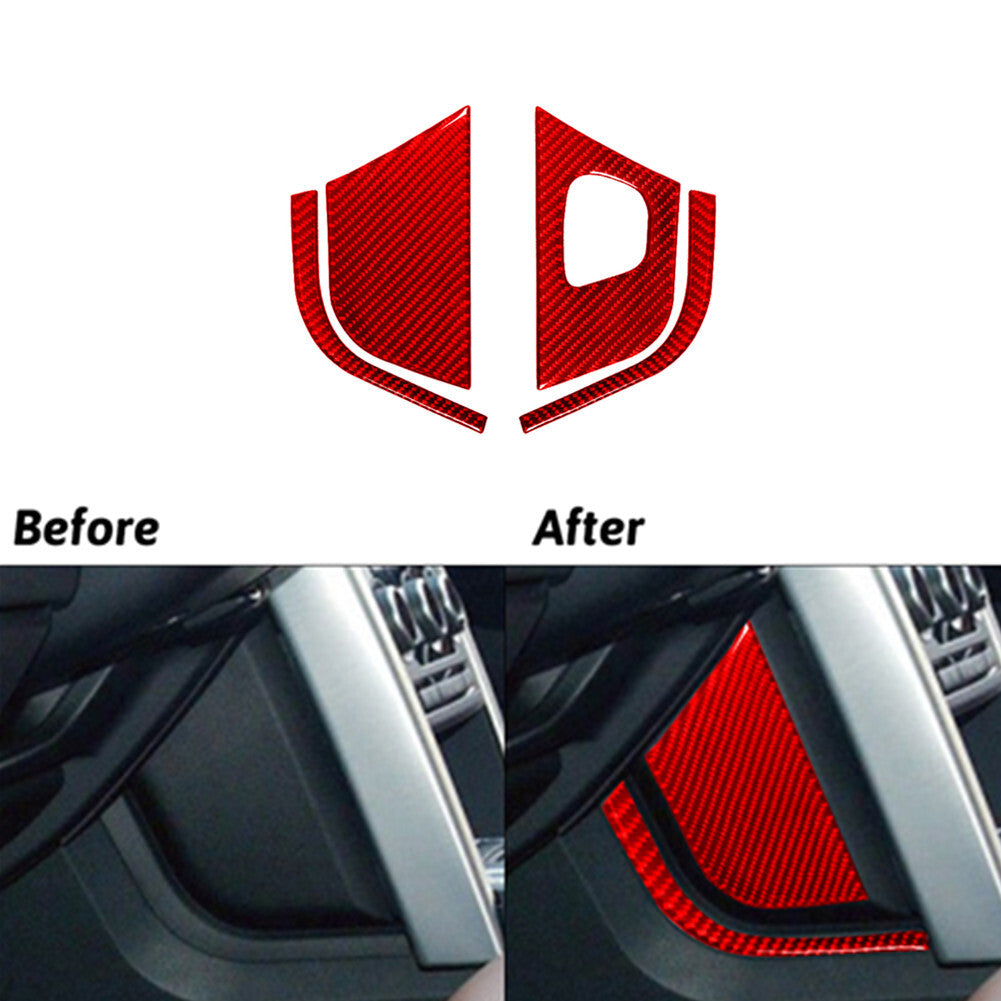 Red Carbon Fibre Shifter Side VTrim for Land Rover Discovery Sport 15-19