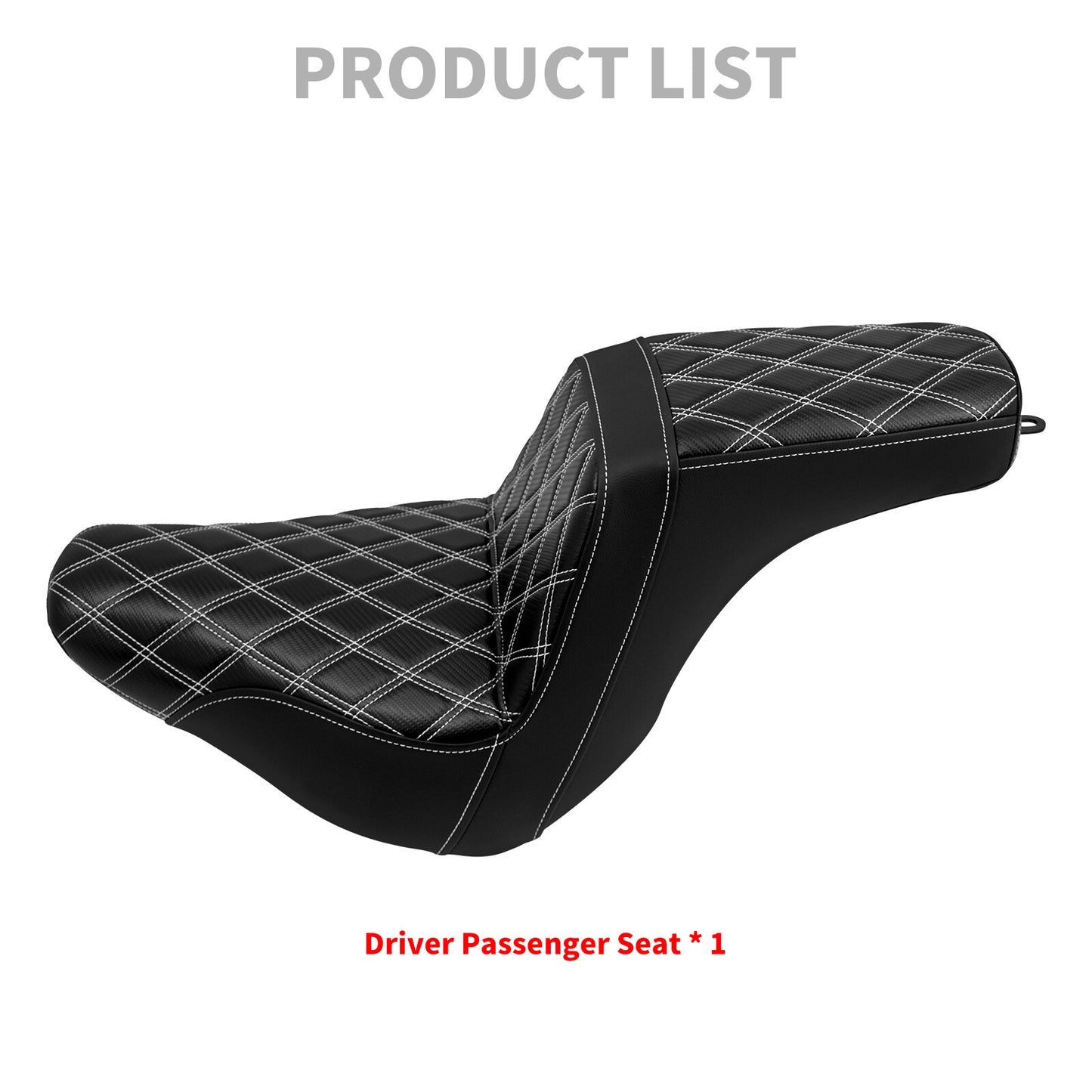 Driver Passenger Gel for Seat White Line for Harley Low Rider FXLRS FXLRST 2018-2024