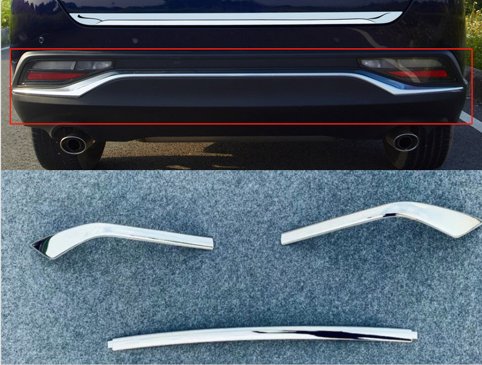 For 2020-2023 for Toyota Venza Rear Bumper Moulding Chrome Strips Trim Cover ABS 3X