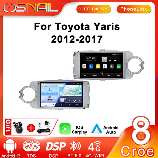Android Auto Car Radio for Toyota Yaris Multimedia Video Player Navi Car System