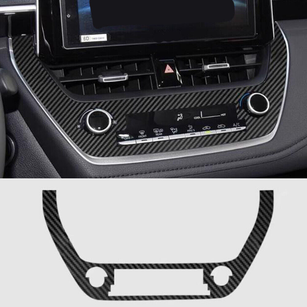 for Toyota for Corolla 2020-24 Carbon Fiber Sticker Console AC Button Frame Cover