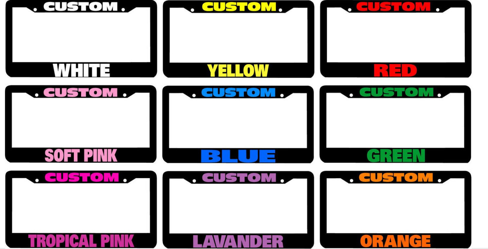 1 piece car license plate frame cover rear boot, 1 custom color for Chevrolet