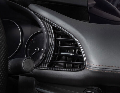for Mazda 3 Axela 2020-22 ABS Carbon Fiber Dashboard Air Outlet Vent Cover Trim