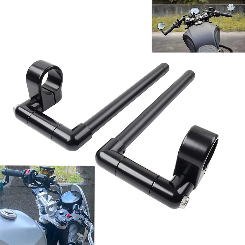 Motorcycle 46MM Cafe Racer Bars 7/8 Universal Clip-On Handlebar Fork Tube