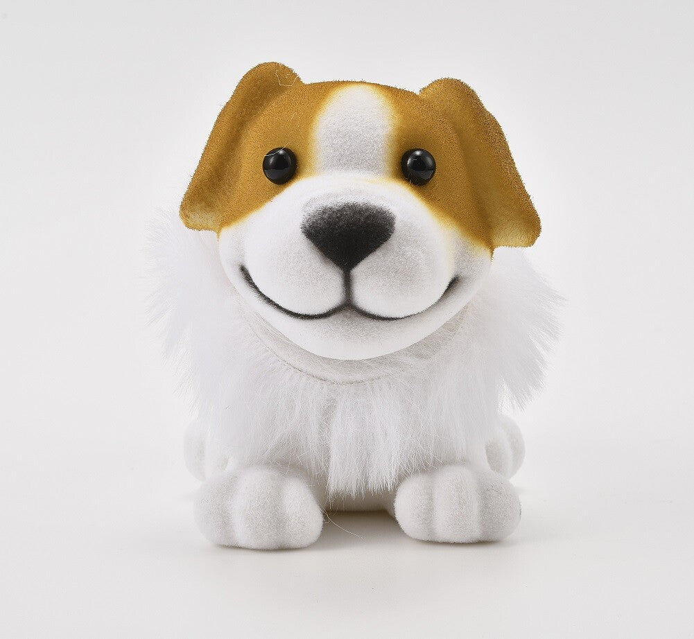 Orange Shaking Head Dog Cool Puppy Car Dashboard Interior Decor Yellow+White