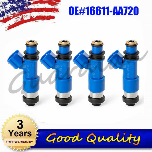 4-piece fuel injector 565cc 16611-AA720 for Subaru Legacy GT 2007-2012 STI 2007-2015