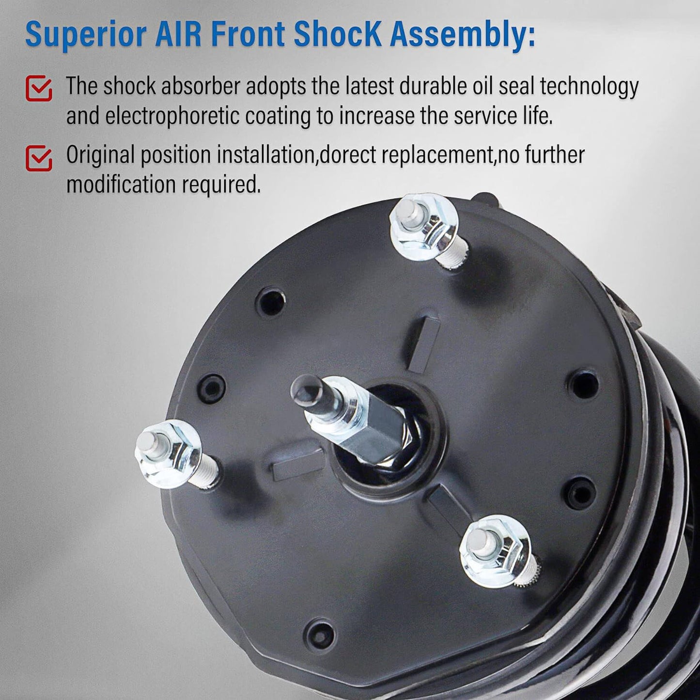 Pair for Mercedes W164 ML350 X164 GL450 Front L&R Air Shock Absorber w/o EDC