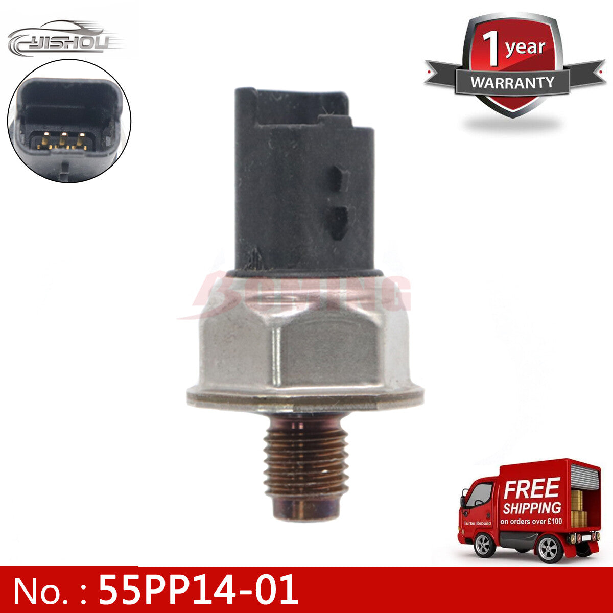 Fuel rail pressure regulator sensor 55PP14-01 for Nissan NV200 1.5 DCI - new