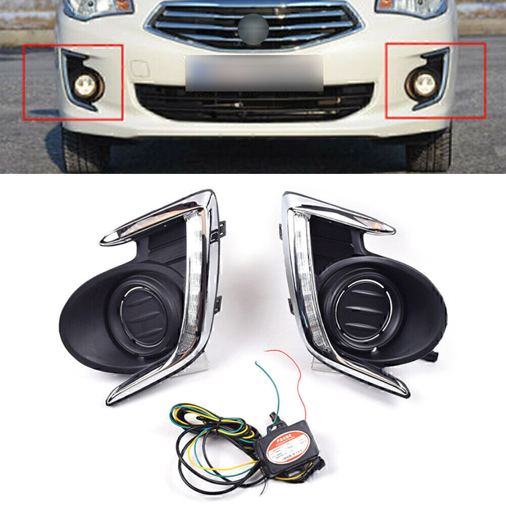 LED Daytime Running Light Lamp for Mitsubishi Attrage/Mirage G4 2012-2015 Car
