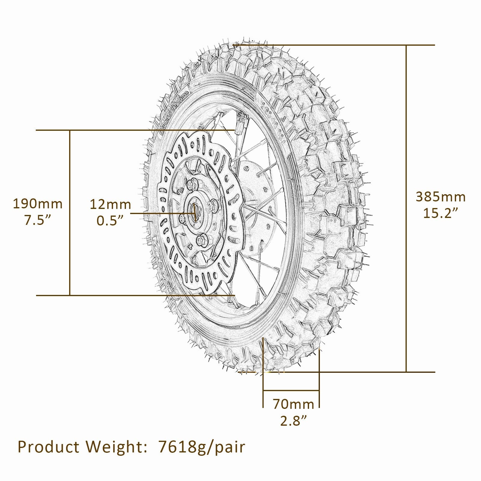 Front fork + 10-inch wheels 2.50-10 tires, handlebar disc brake kit, SSR70 XR50 CRF50