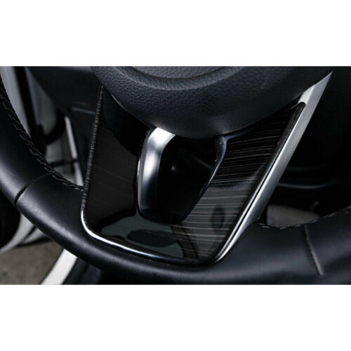 for Kia Seltos 2020-2023 Black S.Steel Steering Wheel U Type Frame Cover Trim