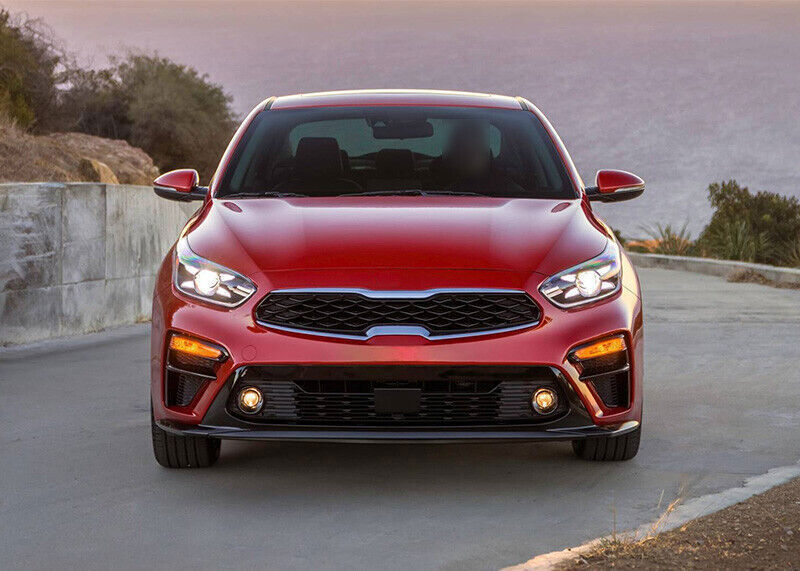for Kia Forte K3 2019-21 Carbon Fiber Exterior Front Fog Light Lamp Ring Trim 2X