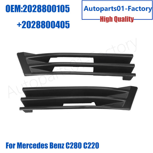 1Pair Front Left+Right Tow Eye Covers for Mercedes-Benz C280 C220