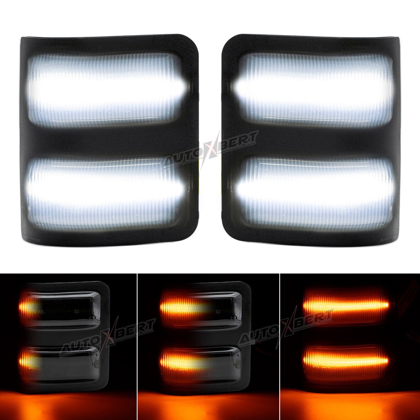 LED Side Mirror Lights Sequential Flowing for Ford F250 F350 08-16 7C3Z13776A US