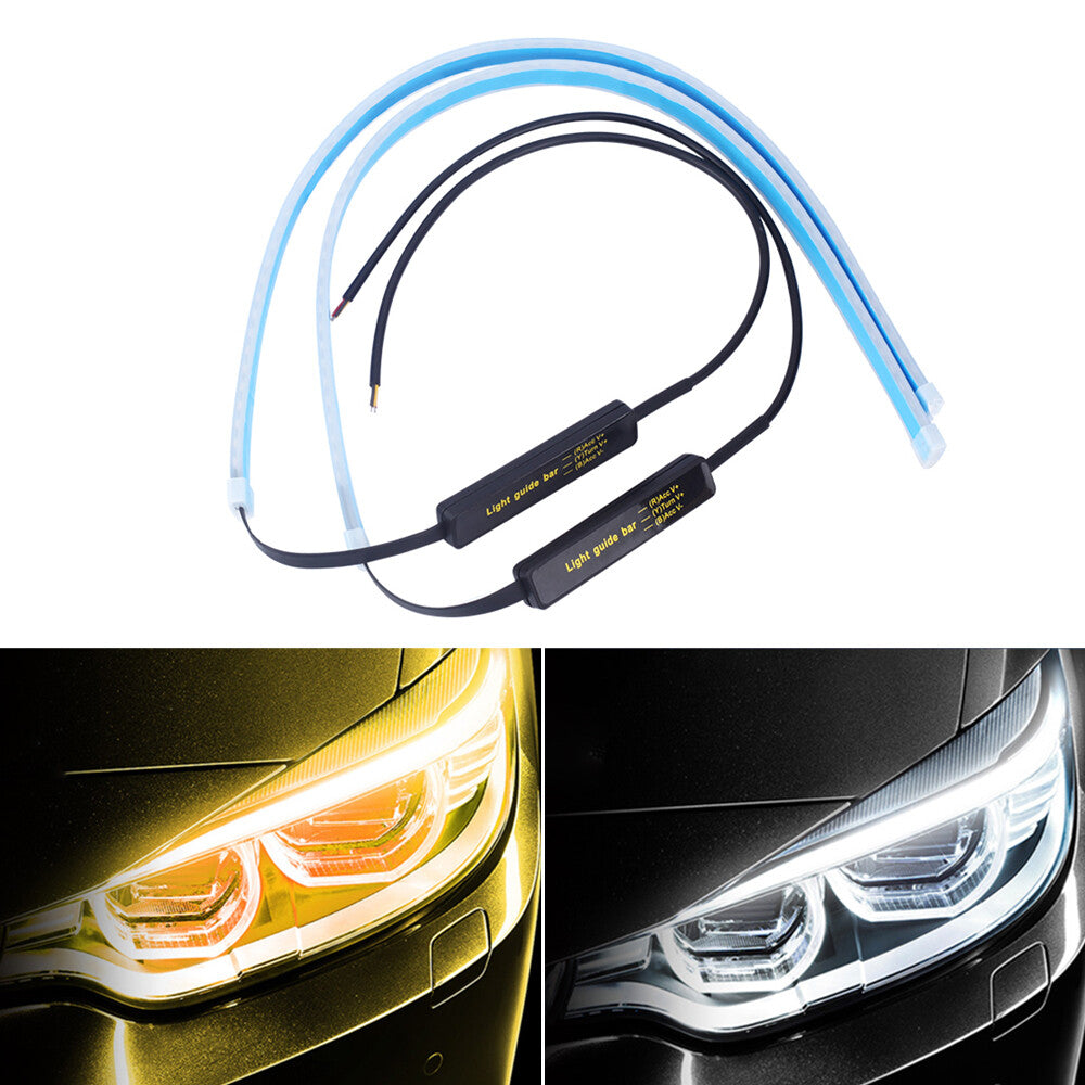 2X40cm Slim Sequential LED Strip Indicator Turn Signal DRL Daytime Running Light
