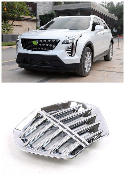 for Cadillac XT4 2019-23 Chrome Front Bumper Fog Light Lamp Grille Cover Trim 2P