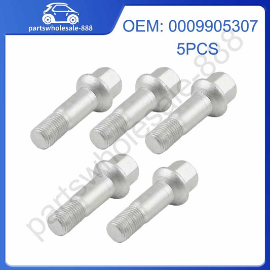 0009905307 5pcs Wheel Lug Bolts Nuts KIT for Mercedes-Benz W220 W204 W164 W251