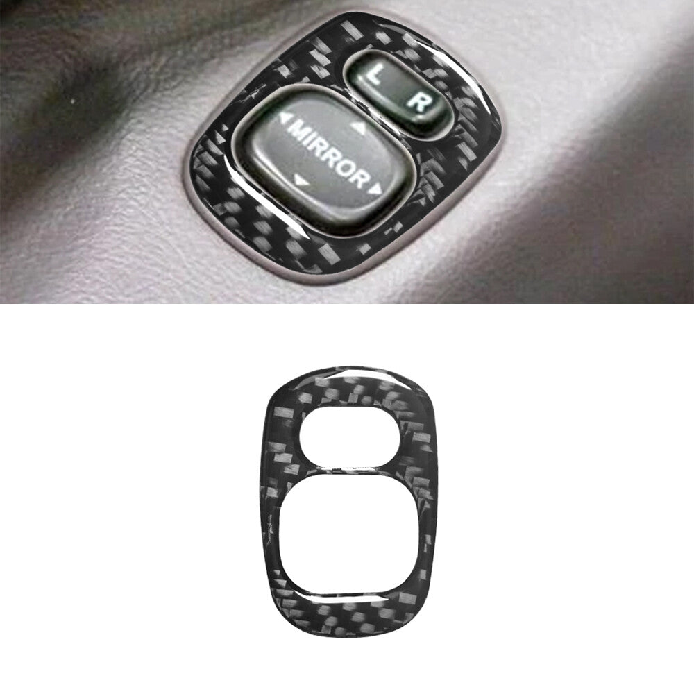 for Toyota Celica 01-05 Carbon Fiber Interior Rearview Mirror Button Panel Cover