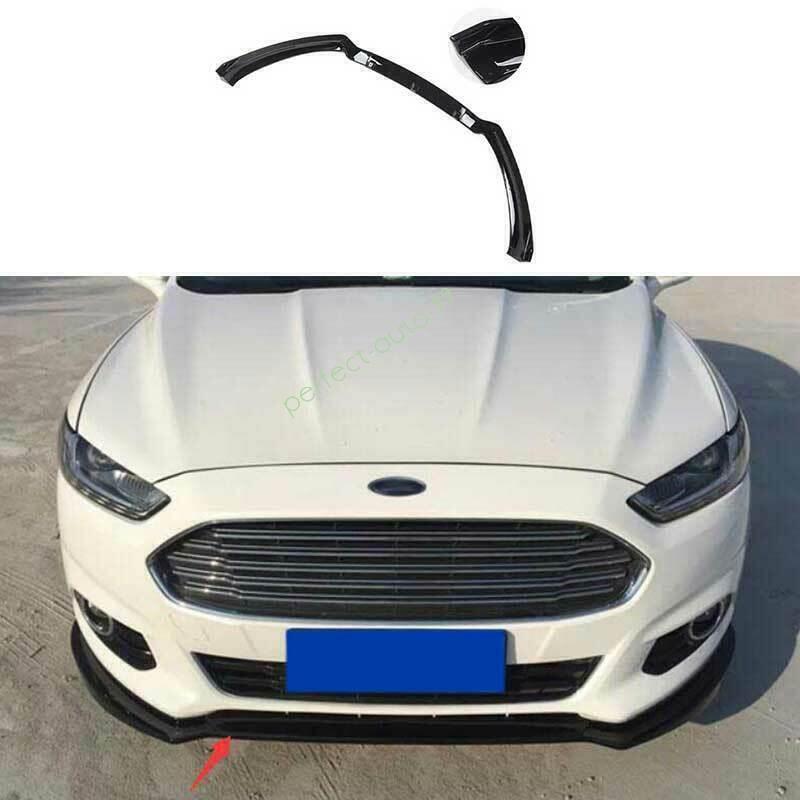 for Ford Mondeo/Fusion 2013-2016 Glossy Black Front Bumper Lip Spoiler Refit 3X