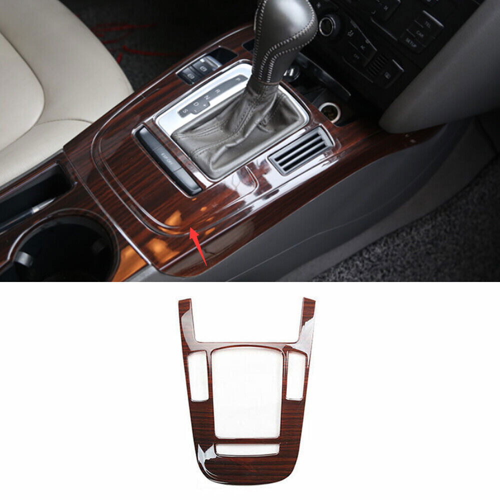 for Audi A4 B8 2009-12 Red Wood Grain Inner Gear Shift Panel Frame Cover Trim 1P