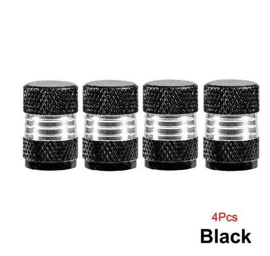 4-Piece Car Tire Valve Cover Stem Air Dust Cover Premium Metal Red and White for Jeep for Mini