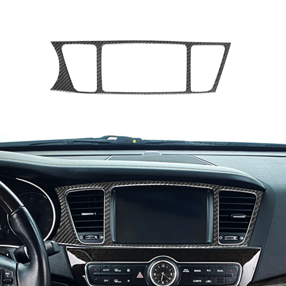 Carbon Fiber Navigation & Air Vent Frame Cover Trim for KIA Cadenza 2014-2016