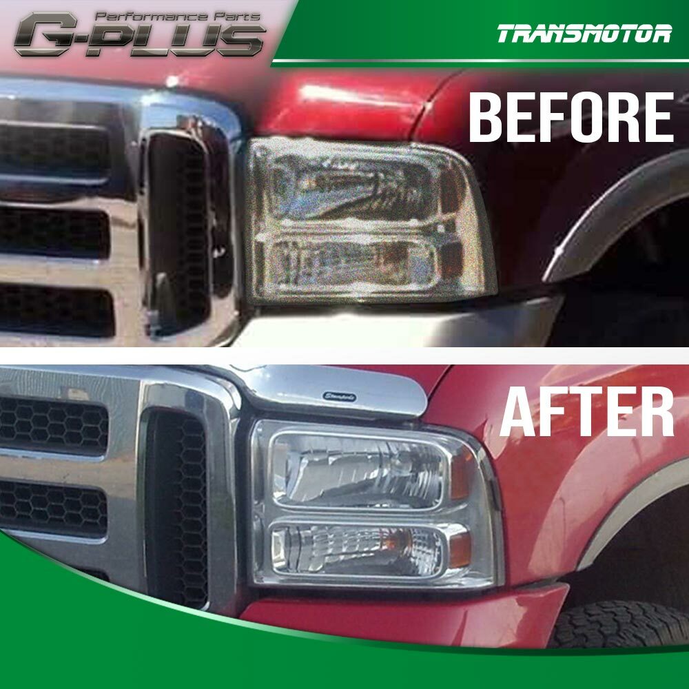 Suitable for 05-07 F250 F350 F450, excellent value transparent headlight replacement lens