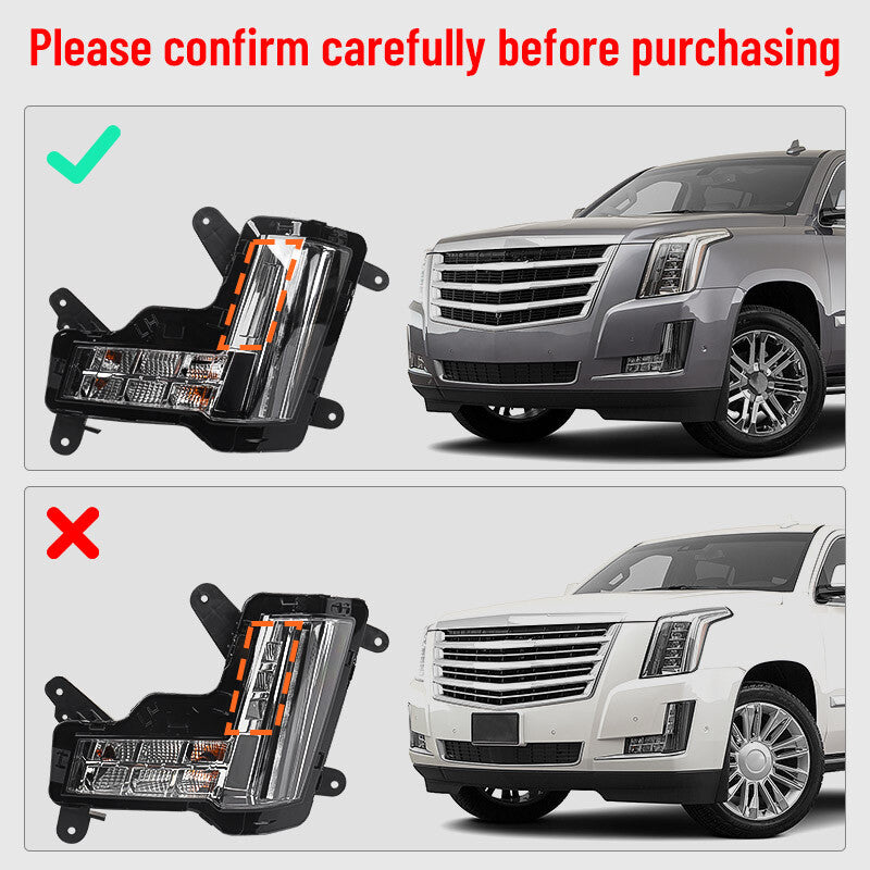 For 2015-2020 for Cadillac for Escalade w/o Crash Brake LED Bumper Fog Light Lamp Driver