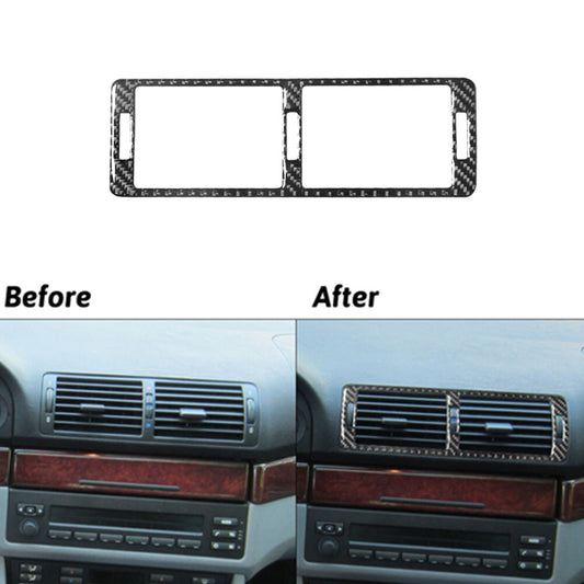 Carbon Fiber Center Console Air Vent Frame Cover for BMW 5 Series E39 1998-2003