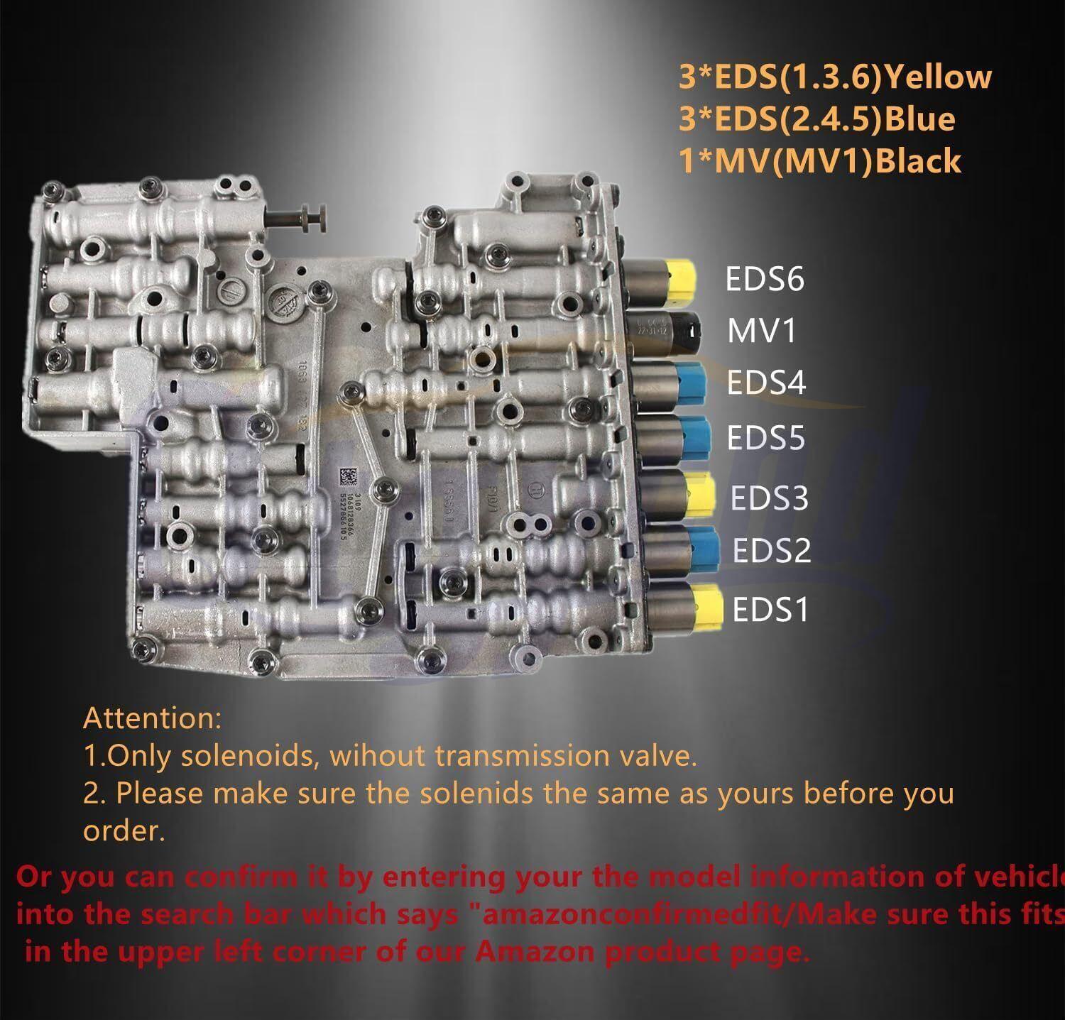 7PCS 6HP19 6HP26 6HP32 Transmission Solenoid Fit for BMW X3 X5 for AUDI A4 A6 for A8 Q7
