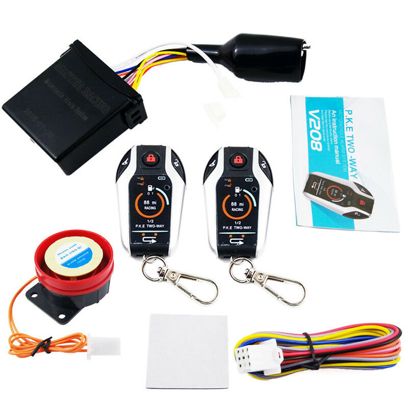 Two Way Motorcycle Alarm Anti Theft Remote Engine Start Alarms Security System
