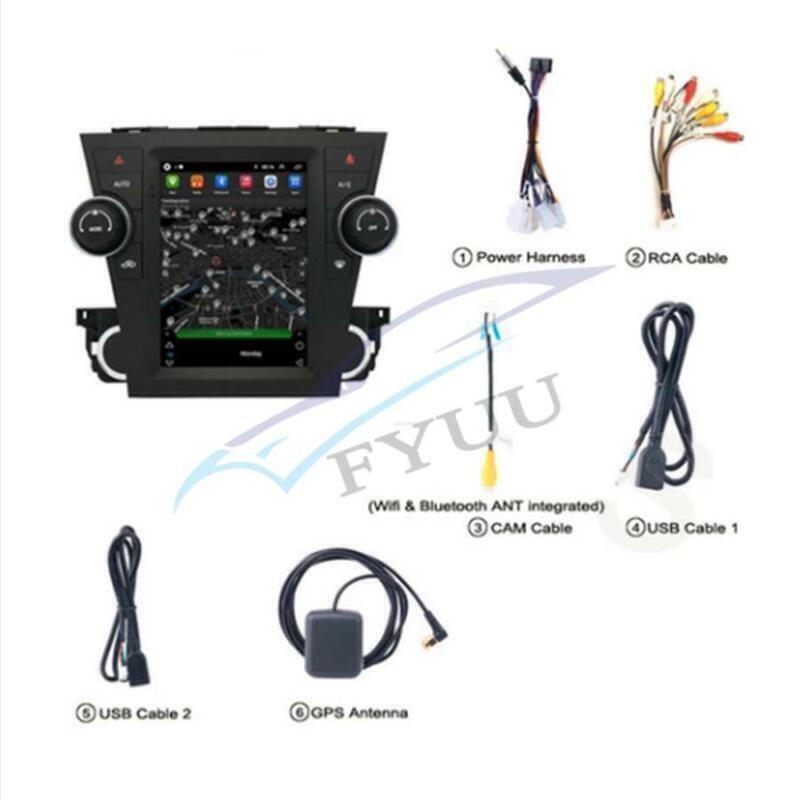 Car Radio for Toyota Highlander 2008-2013 9.7 Stereo GPS Navi 2+32G OBD RDS FM