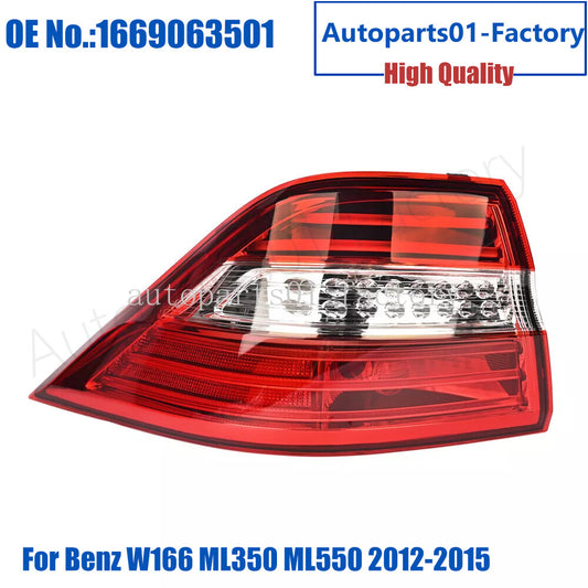 LED Left Outer Side Tail Light Assembly for Benz W166 ML350 ML550 2012-2015