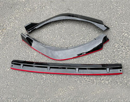 Black+Red Front Bumper Lip Body Spoiler Guards for Toyota for Camry SE XSE 2021-2023