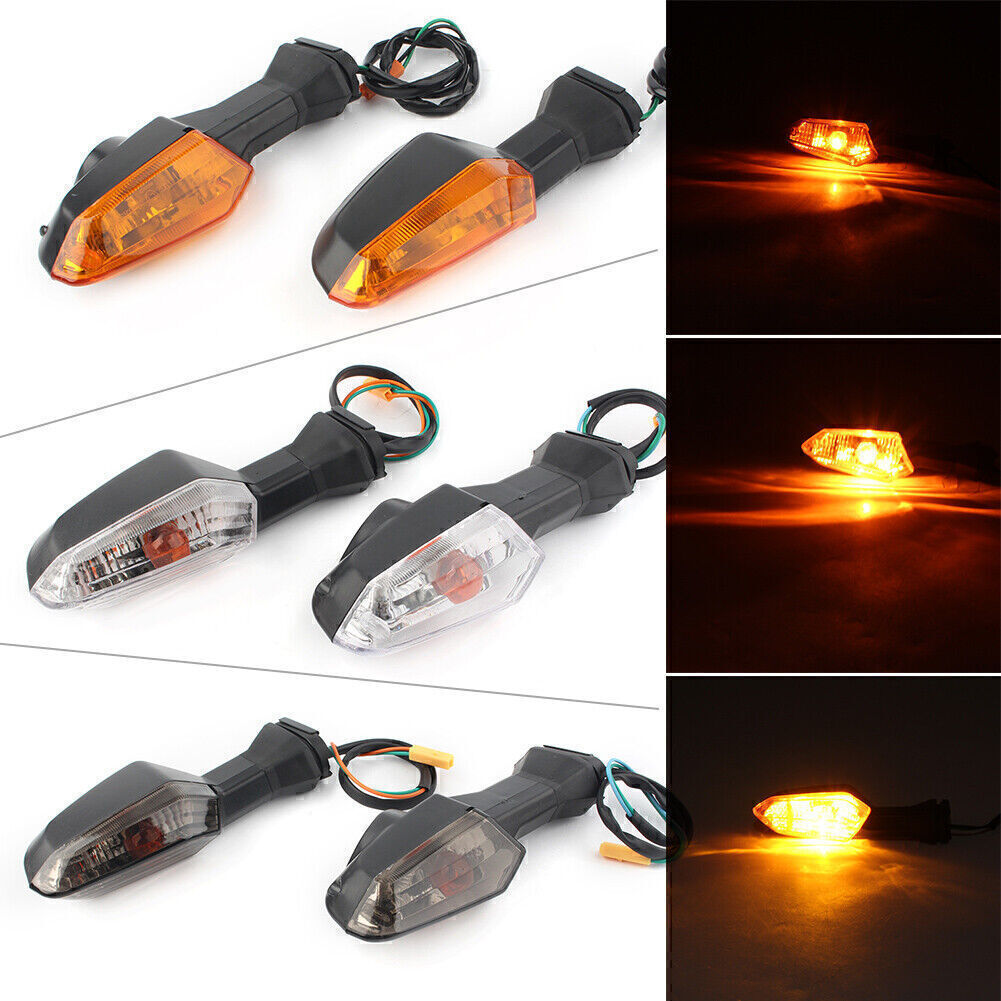 Fit for Kawasaki 300 Rear Turn Signal Light Clear Lens Motorcycle 2pcs