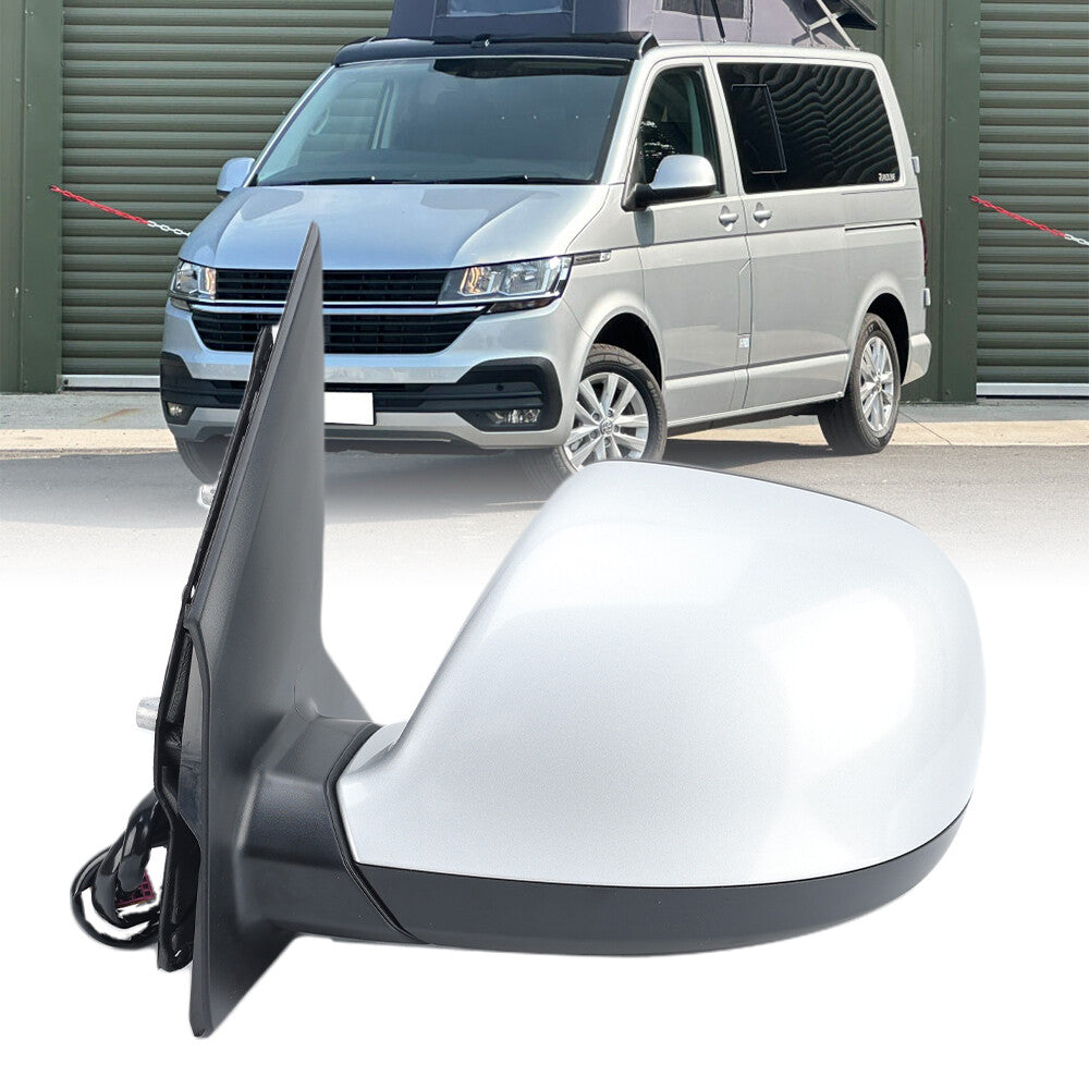 F¨¹r for VW T6 Transporter 2015-2024 Au?enspiegel R¨¹ckspiegel Silber Links 7 Draht