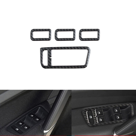 Carbon Fibre Window Control Switch Trim for VW for Golf MK7 2013-2019
