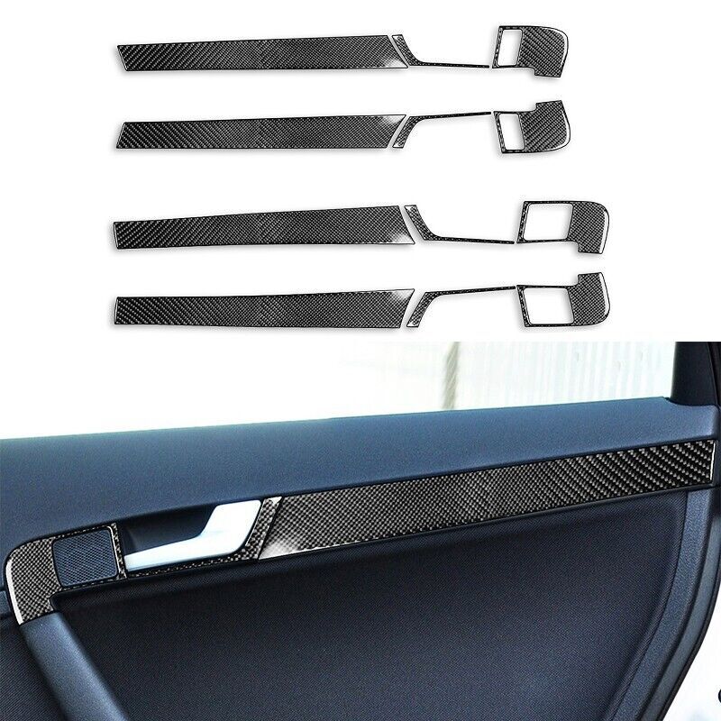 Real Carbon Fiber Car Door Panel Cover Trim Fit for Audi A3 S3 2006-2007 8PCS