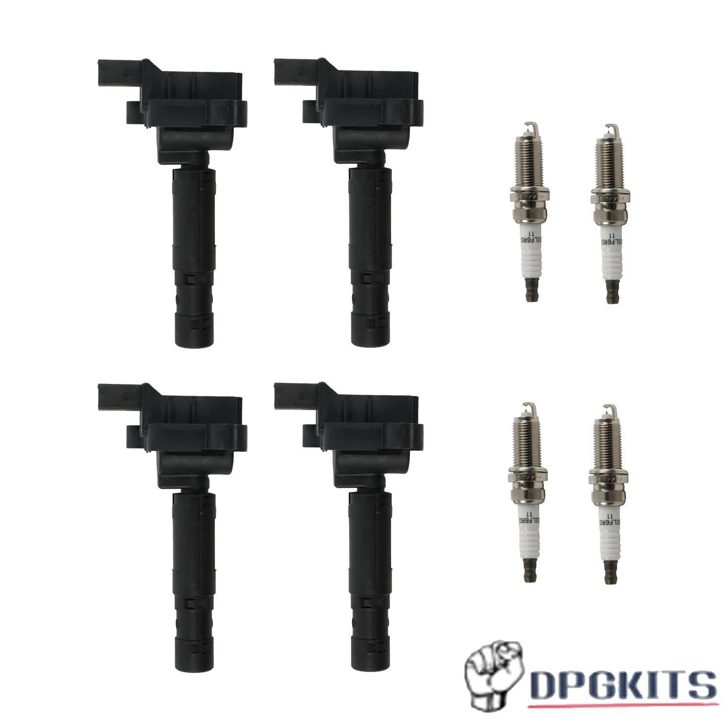 4Pcs Ignition Coil + Iridium Spark Plug For 2003-2005 for Mercedes-Benz C230 L4 1.8L