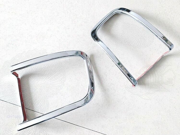 2X Chrome for Toyota LandCruiser Prado LC200 2016-21 Rear Bumper Fog Light Frame