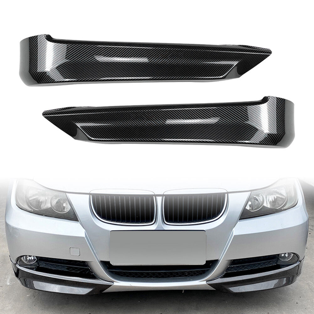 Front Bumper Lip Aprons Carbon Black for BMW 3 Series E90 E91 320i 330i 2005-08
