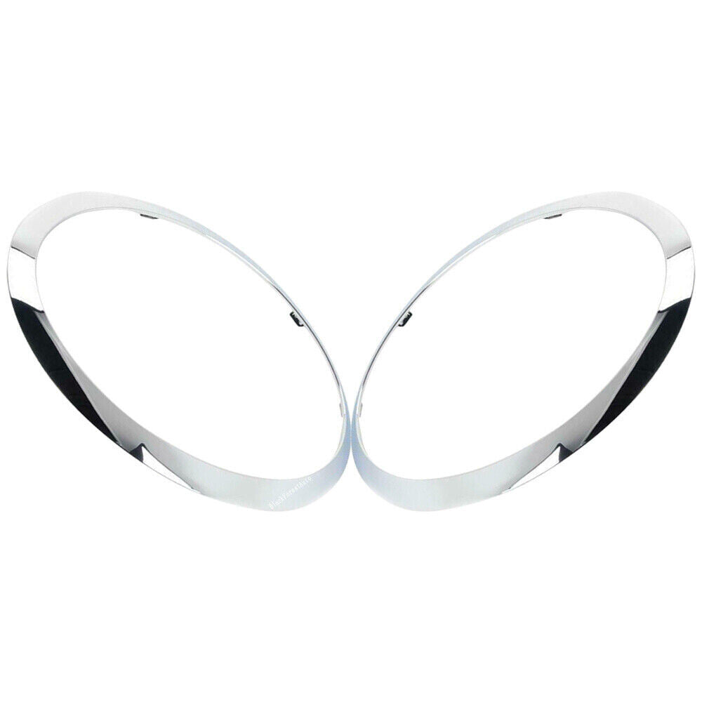 Pair for Mini F55 F56 Cabrio 2013-18 Front Headlight Trim Bezel Ring RightLeft